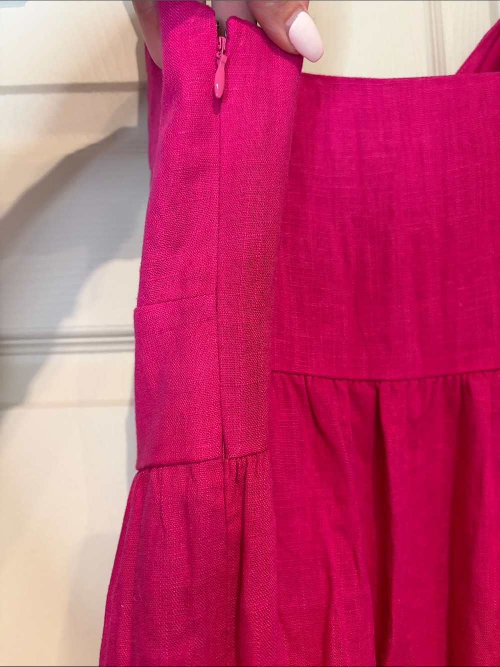 LOFT Hot Pink Linen Dress - Picture 4 of 6